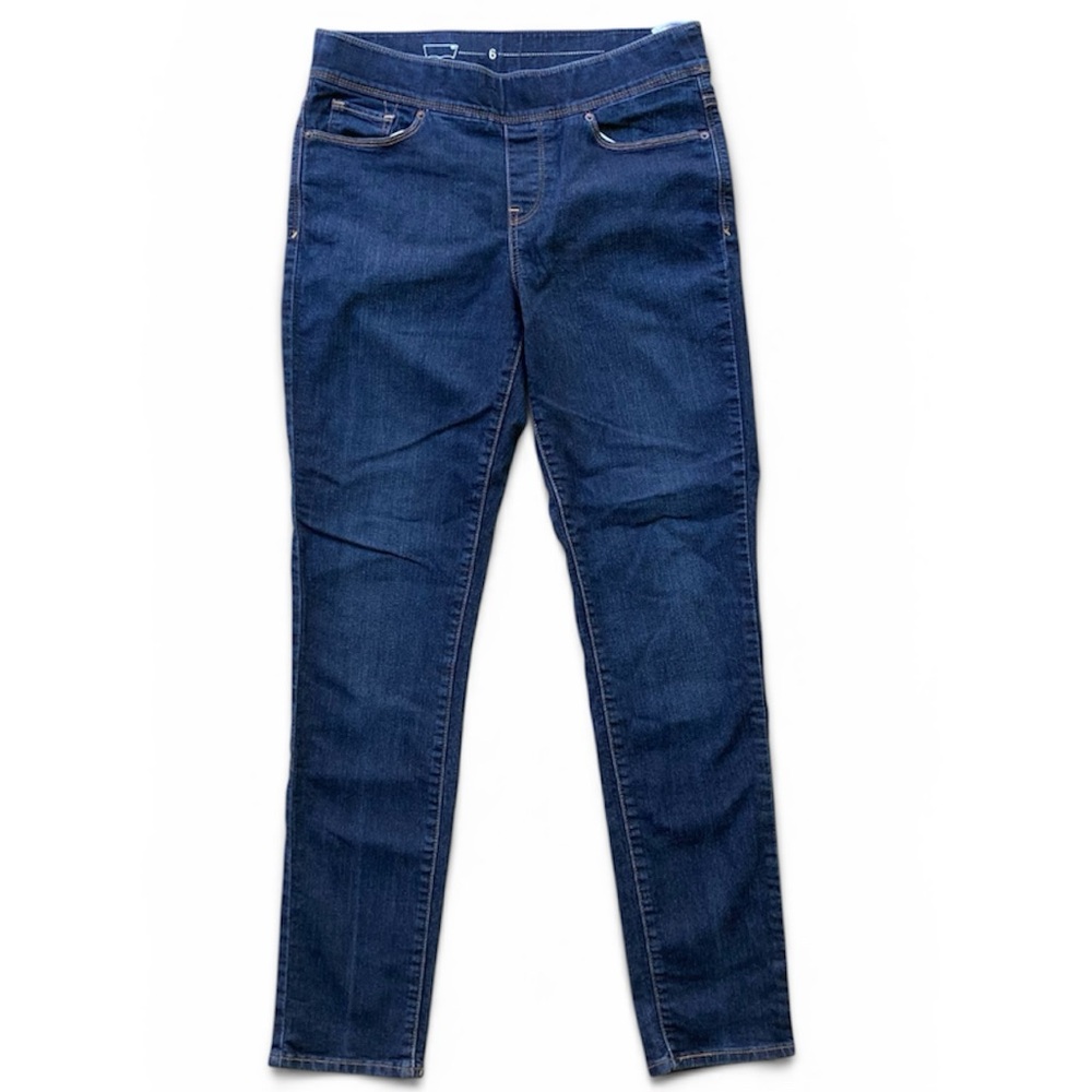Women’s Levi’s Mid Rise Pull-on Skinny Jeans Dark Wash